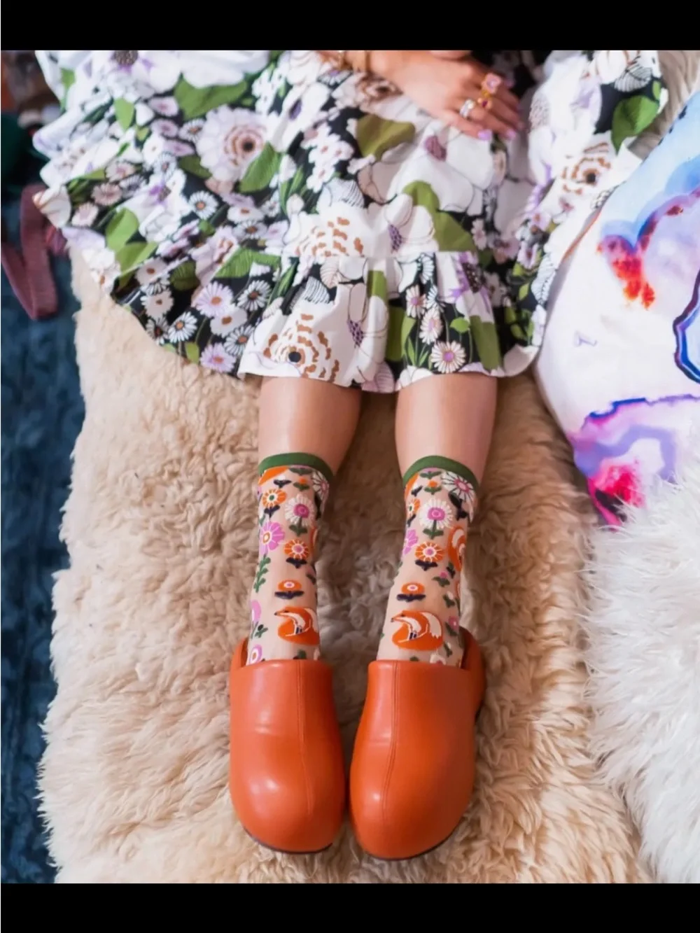 Sock Candy Feeling Foxy Sheer Crew Sock.